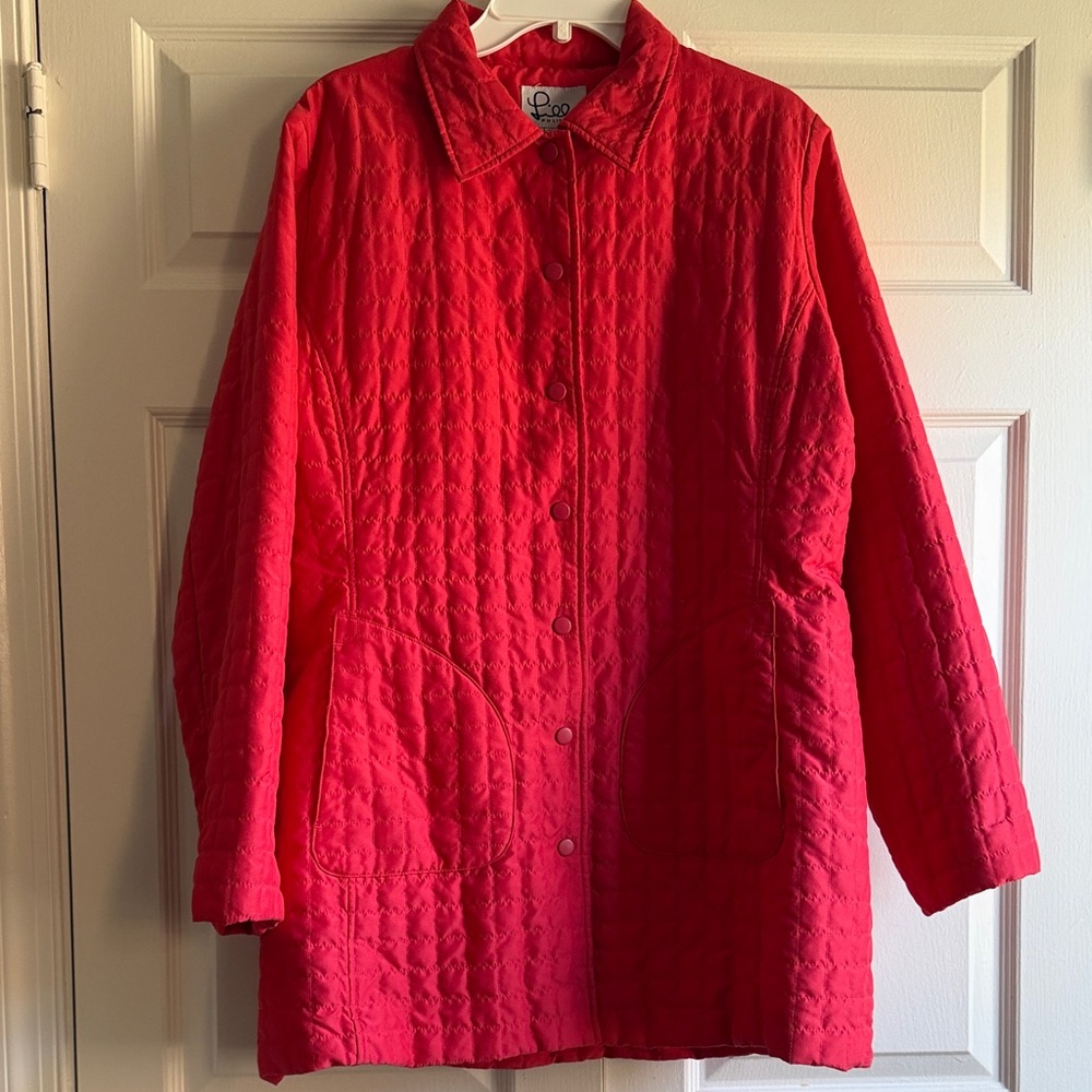 Lilly Pulitzer Classic Hot Pink Quilted Jacket